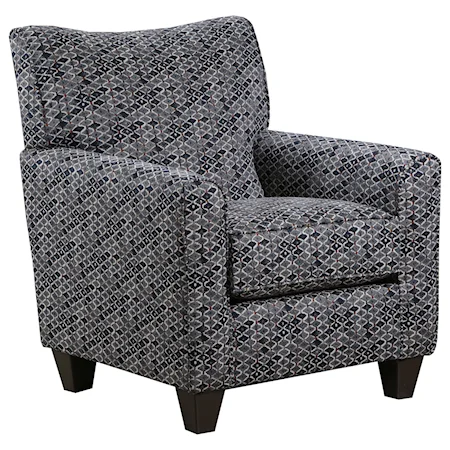 Contemporary Accent Chair with Tapered Feet